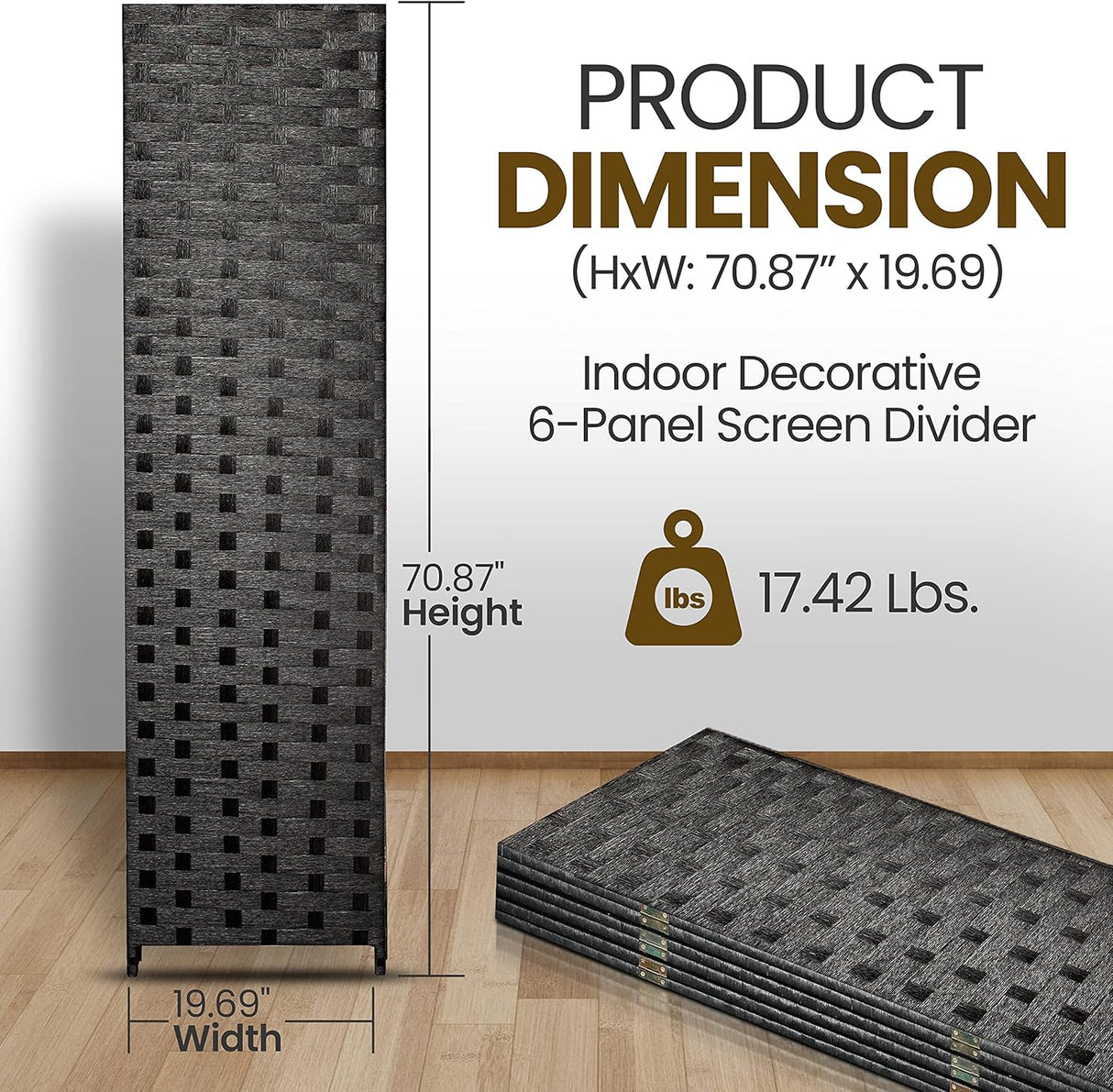 Biombos o Divisor de habitación SERENELIFE SLRDX64