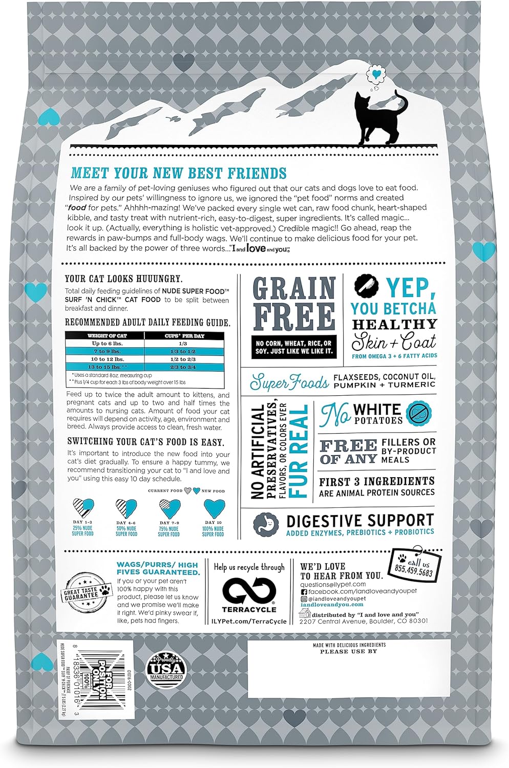 Alimento equilibrado, natural y sin granos para gatos, 5