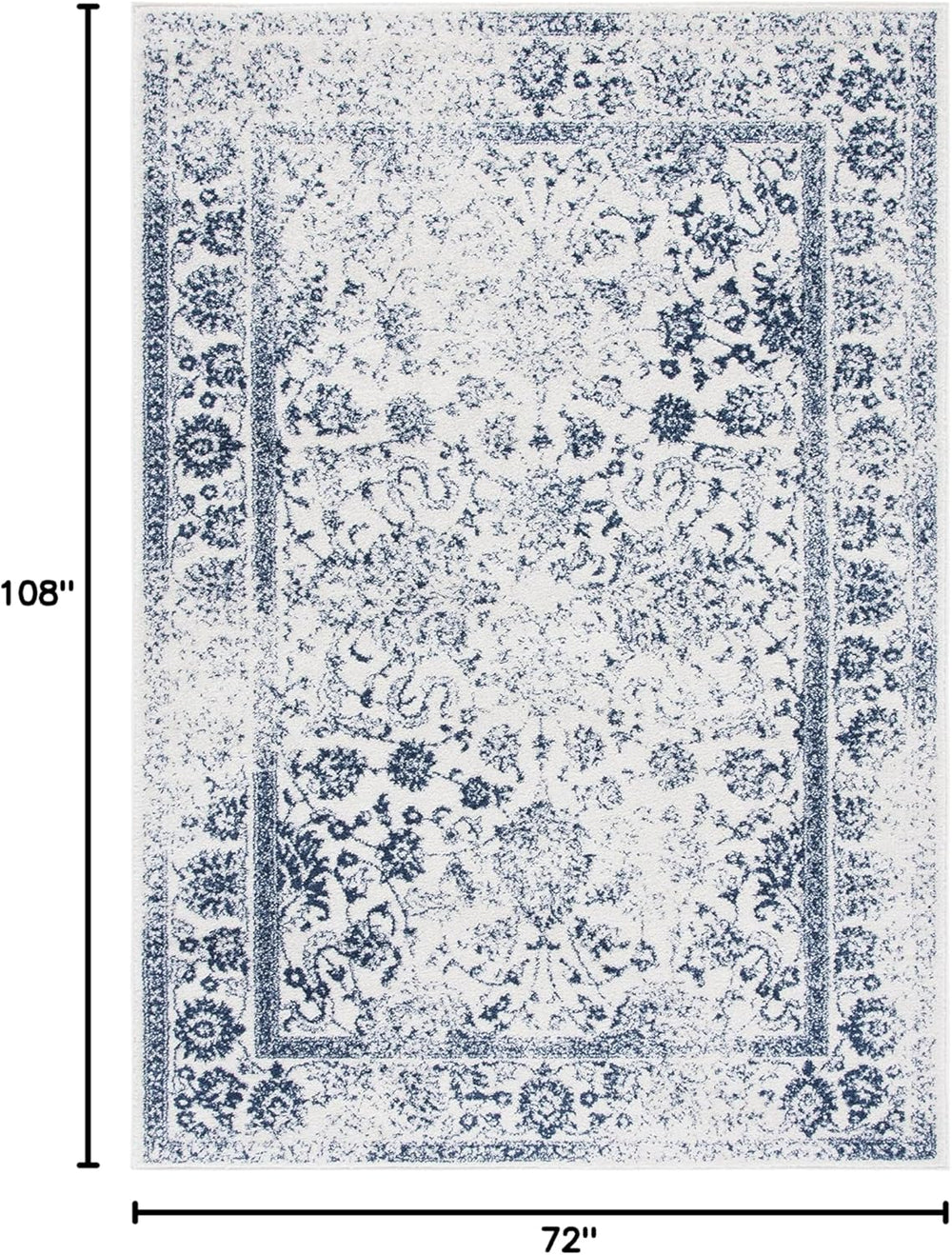Alfombra Área Oriental Desgastada, Fácil Cuidado, ADR109M