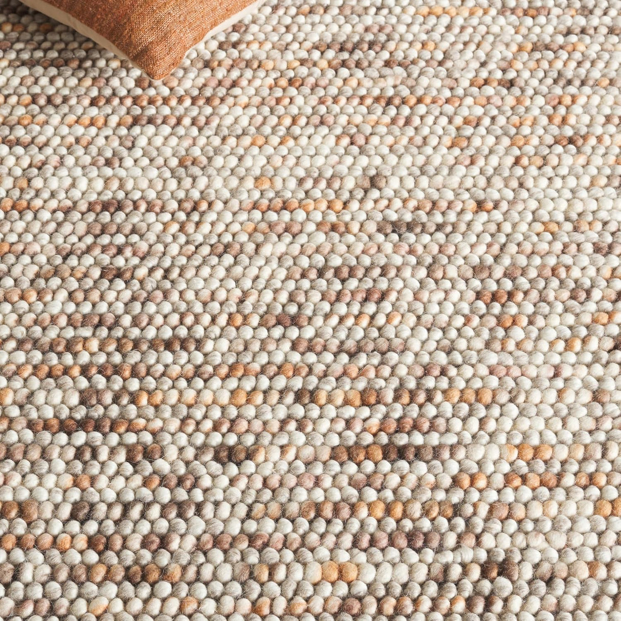 Alfombra de lana hecha a mano, ideal para sala y comedor (NAT620E)