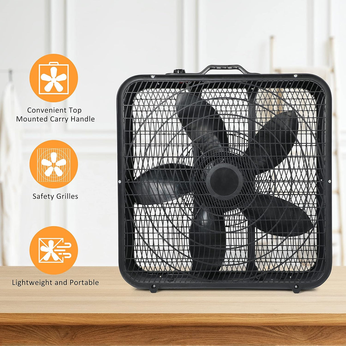 Ventilador de caja Simple Deluxe 20”, 3 velocidades, modelo 2023