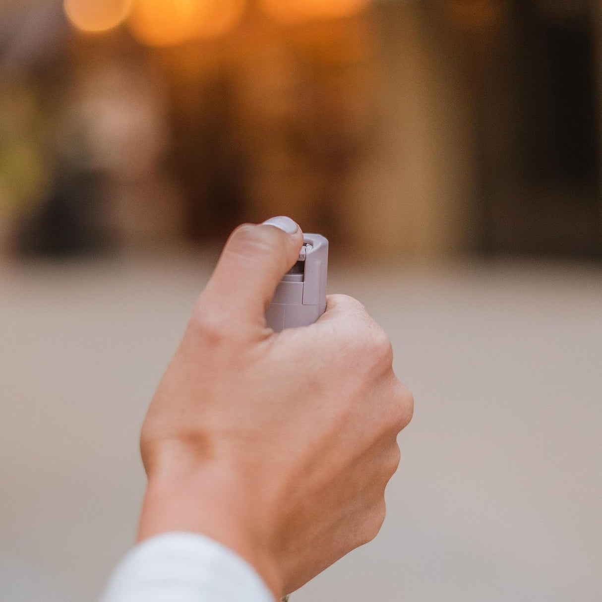 Espray de defensa 3 en 1 con llavero y agarre de dedo