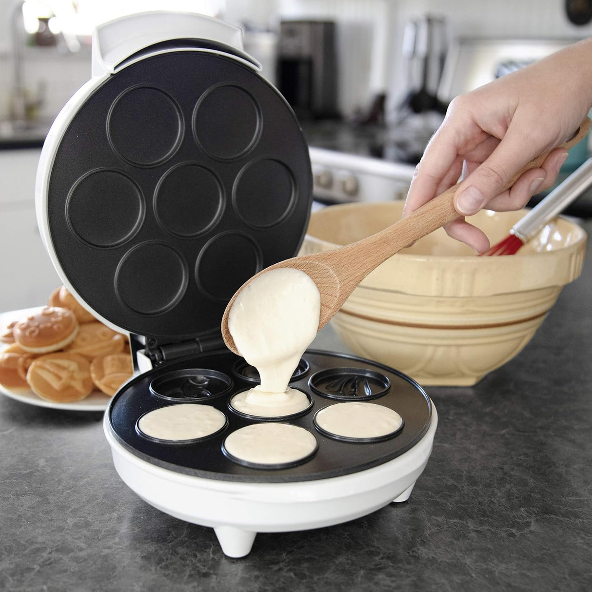 Waffle Maker Espacial - 7 Pancakes Galácticos - Divertido y Rápido