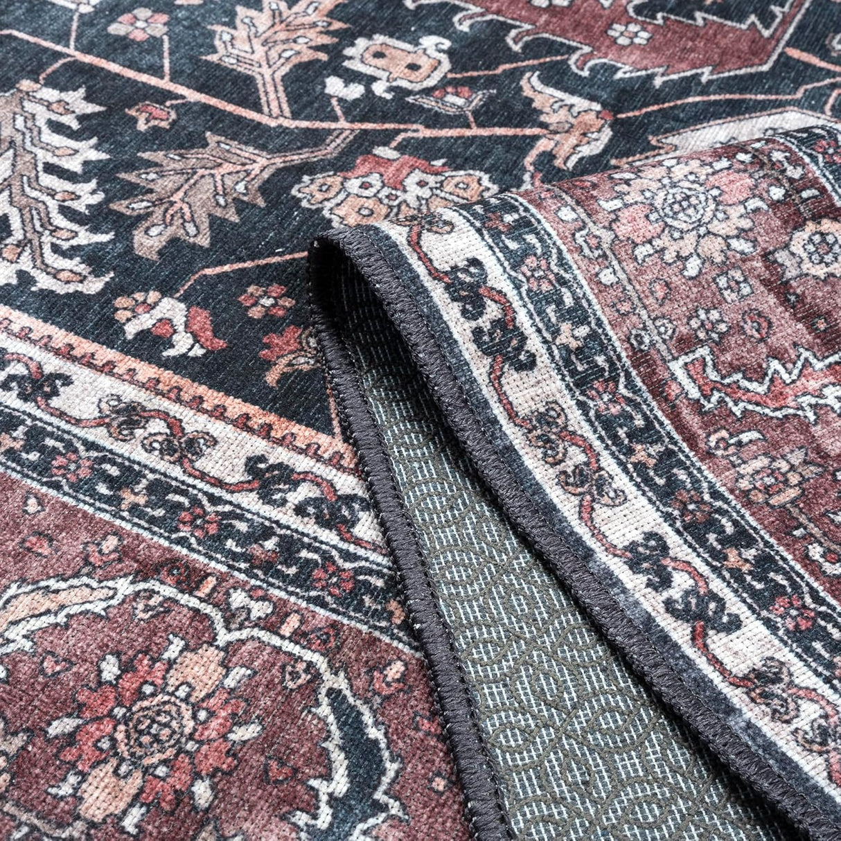 Alfombra Adiva 8x10 Lavable Antideslizante para Hogar