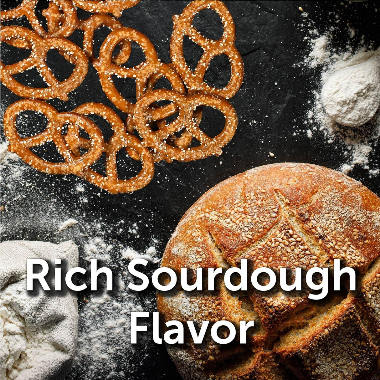 Pretzels Especiales Sourdough, Nudos Clásicos, Contenedor Resealable