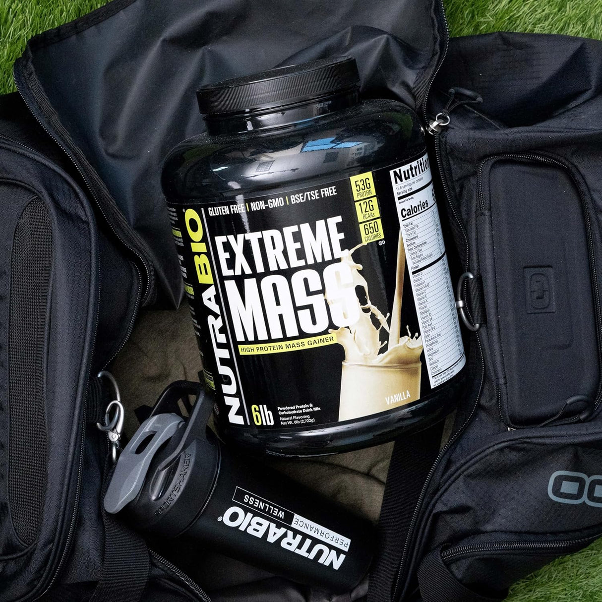 NutraBio Batido Mass Gainer Proteína 53G, Aumenta Músculo 6lb