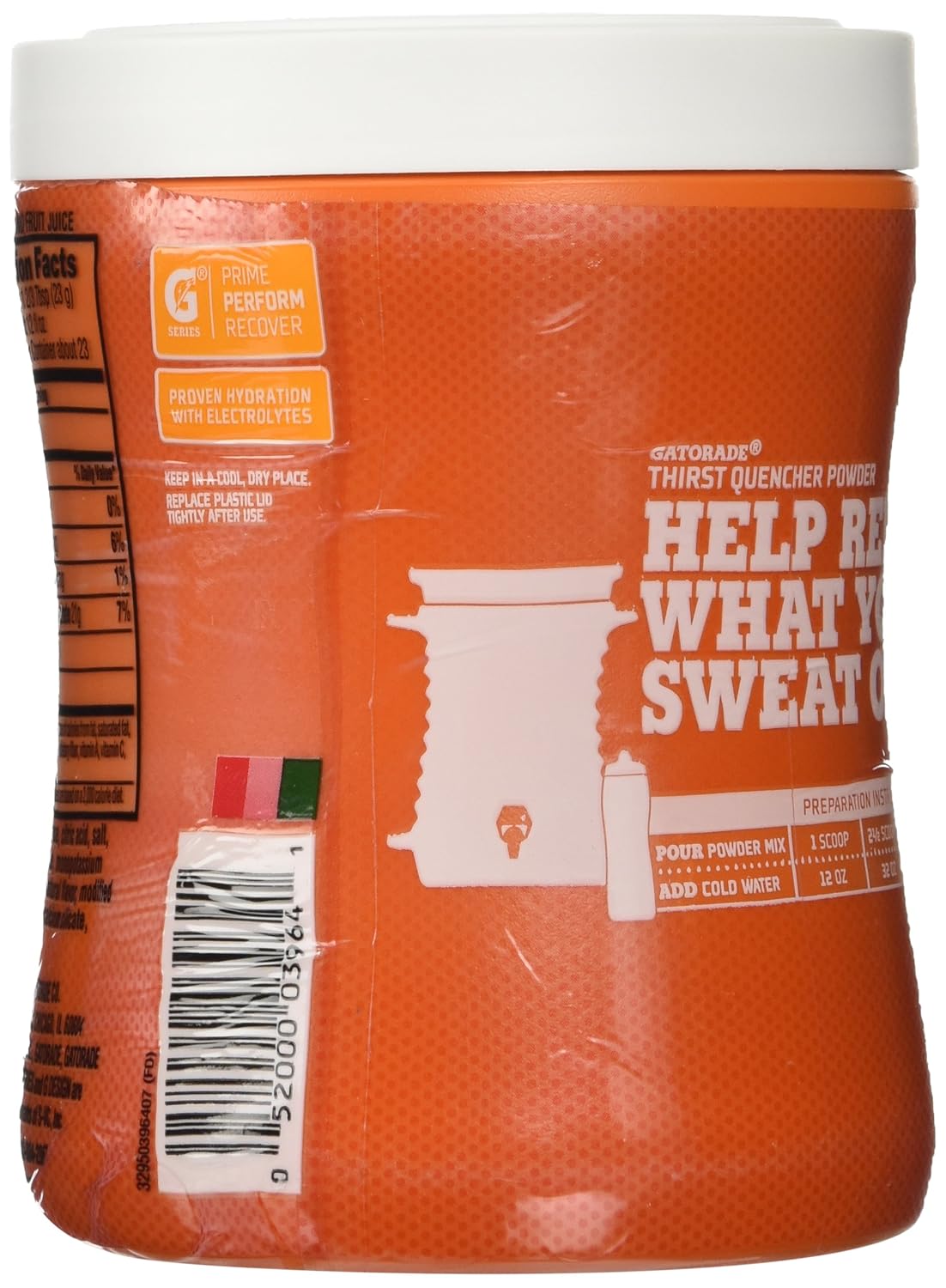 Gatorade Polvo, 18.3 oz, Hidratante, 1 Canister
