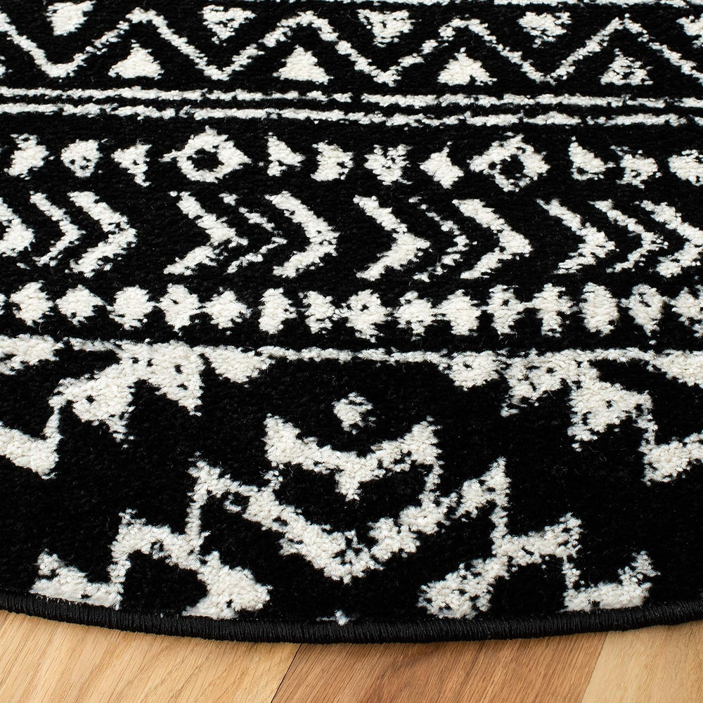 Alfombra Redonda Boho Tribal 3' para Comedor y Sala TUL272Z
