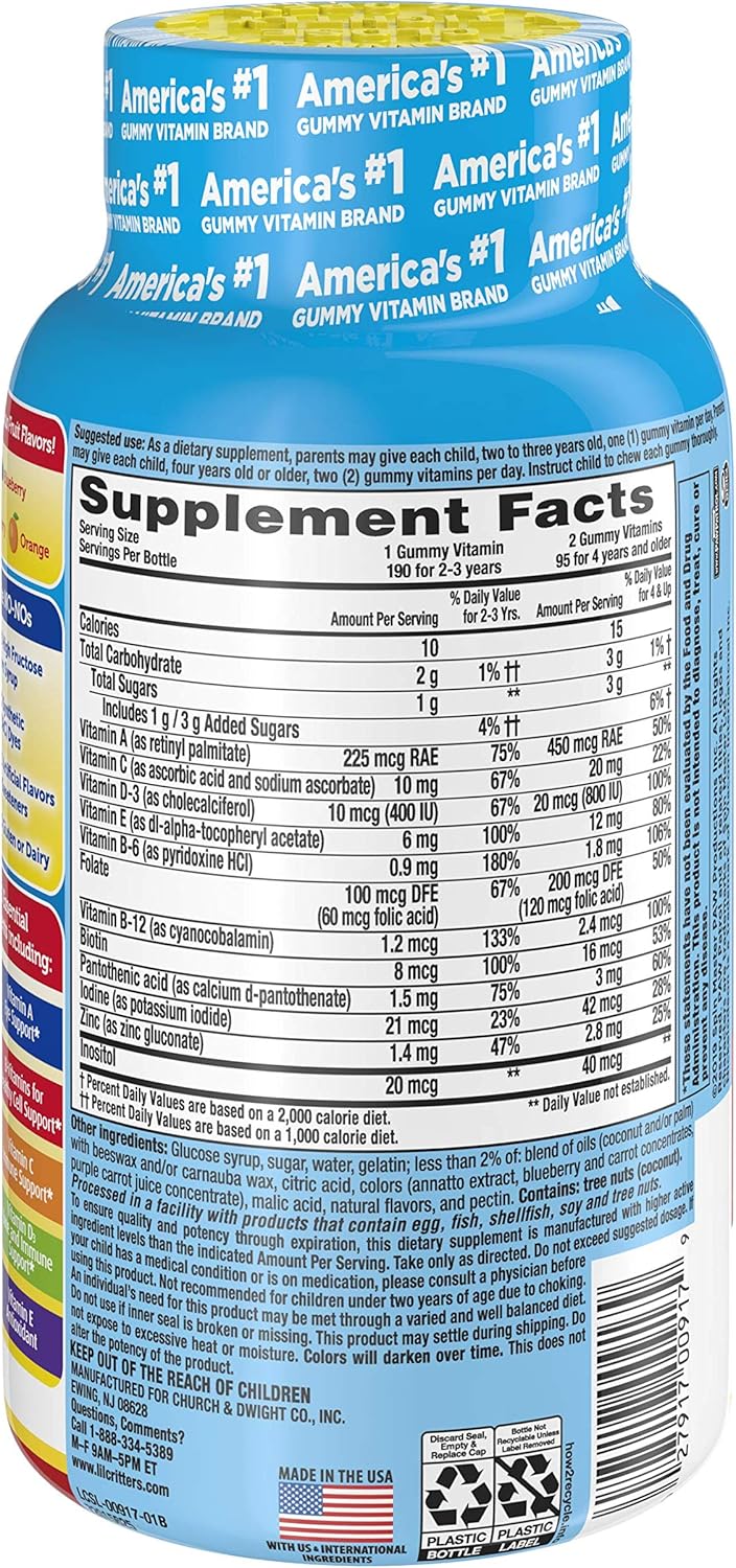 multivitamínicos completos con vitamina C y D para niños
