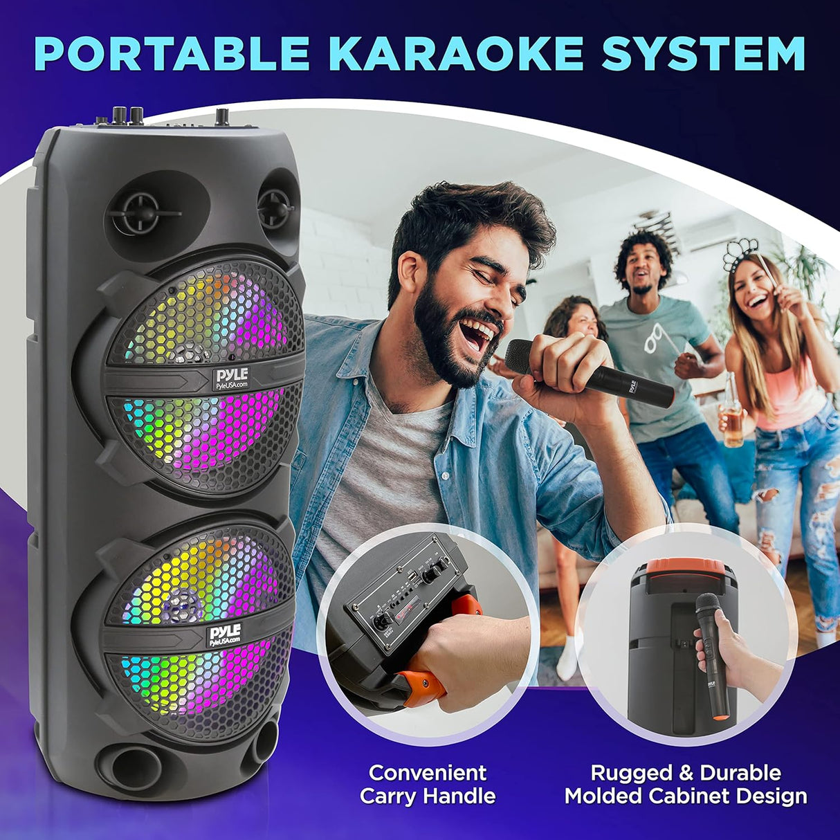 Altavoz PA portátil Bluetooth PYLE-PRO PPHP2814B