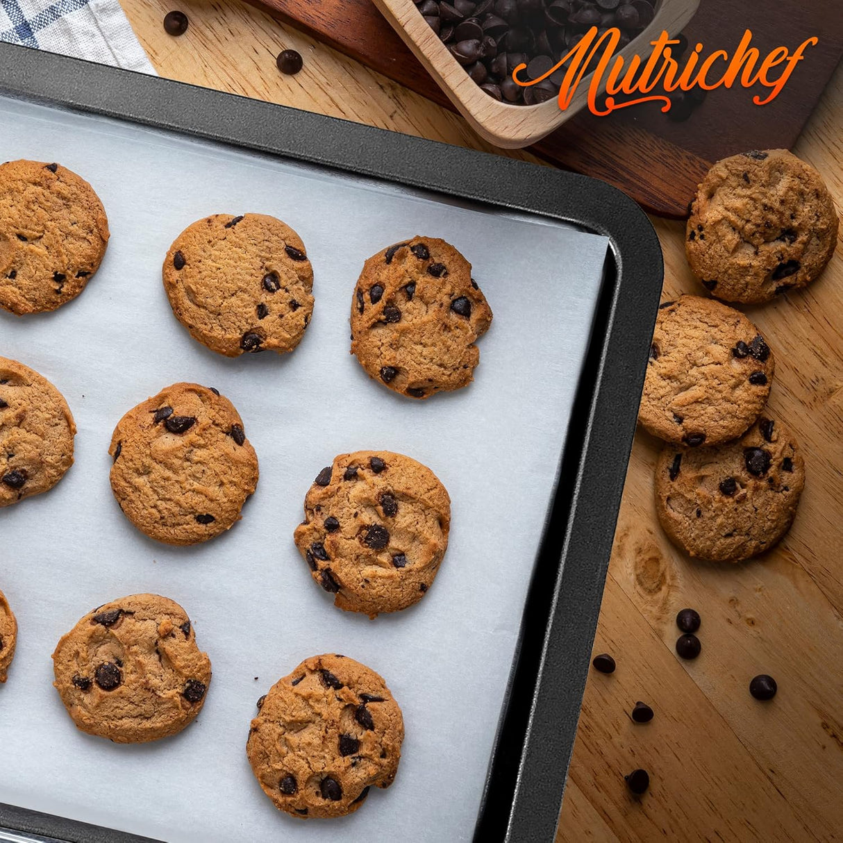 Hoja de galletas antiadherente de 15 pulgadas NutriChef