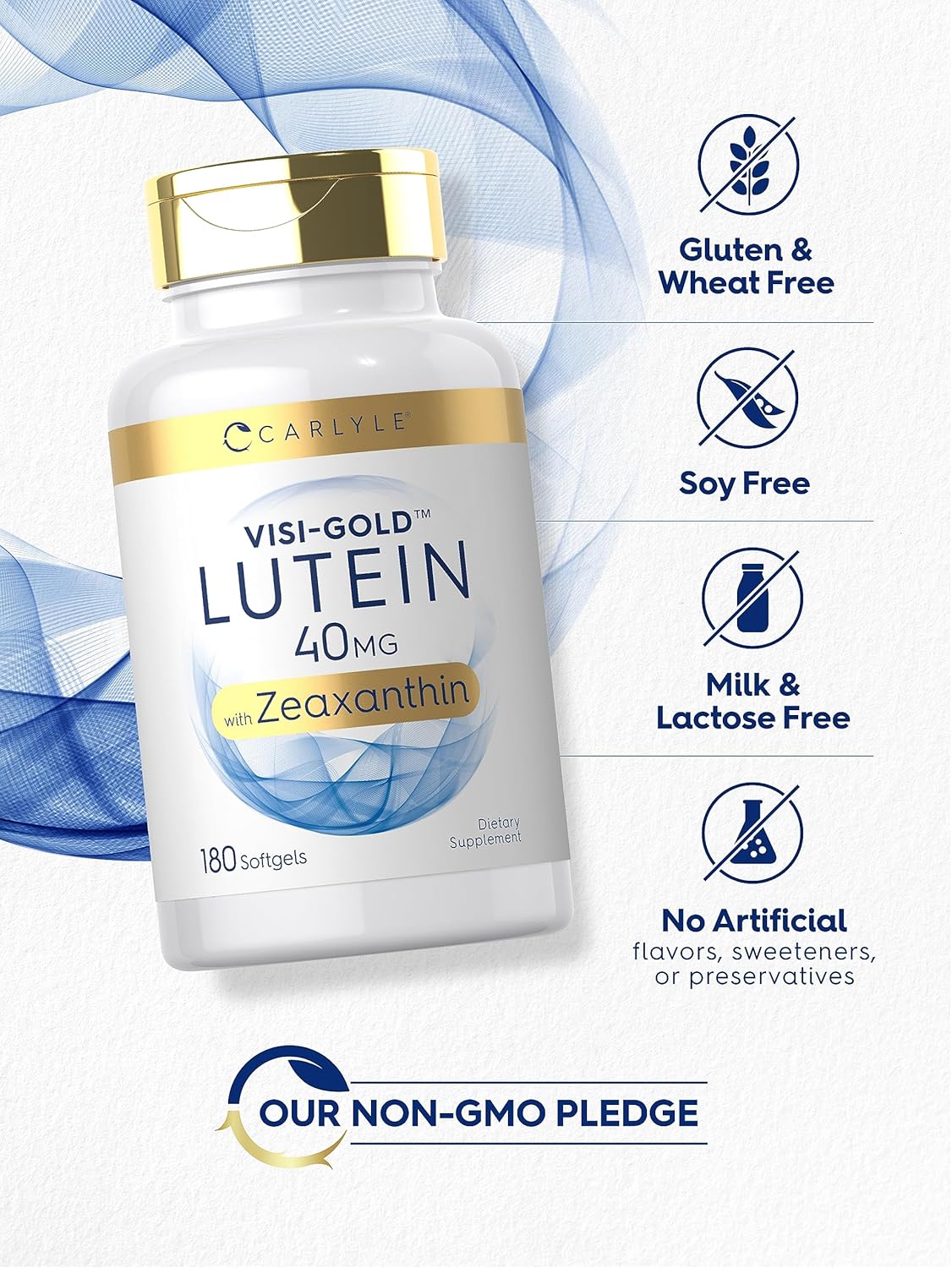 Suplemento Luteína y Zeaxantina Carlyle 40mg Visi-Gold 180 caps