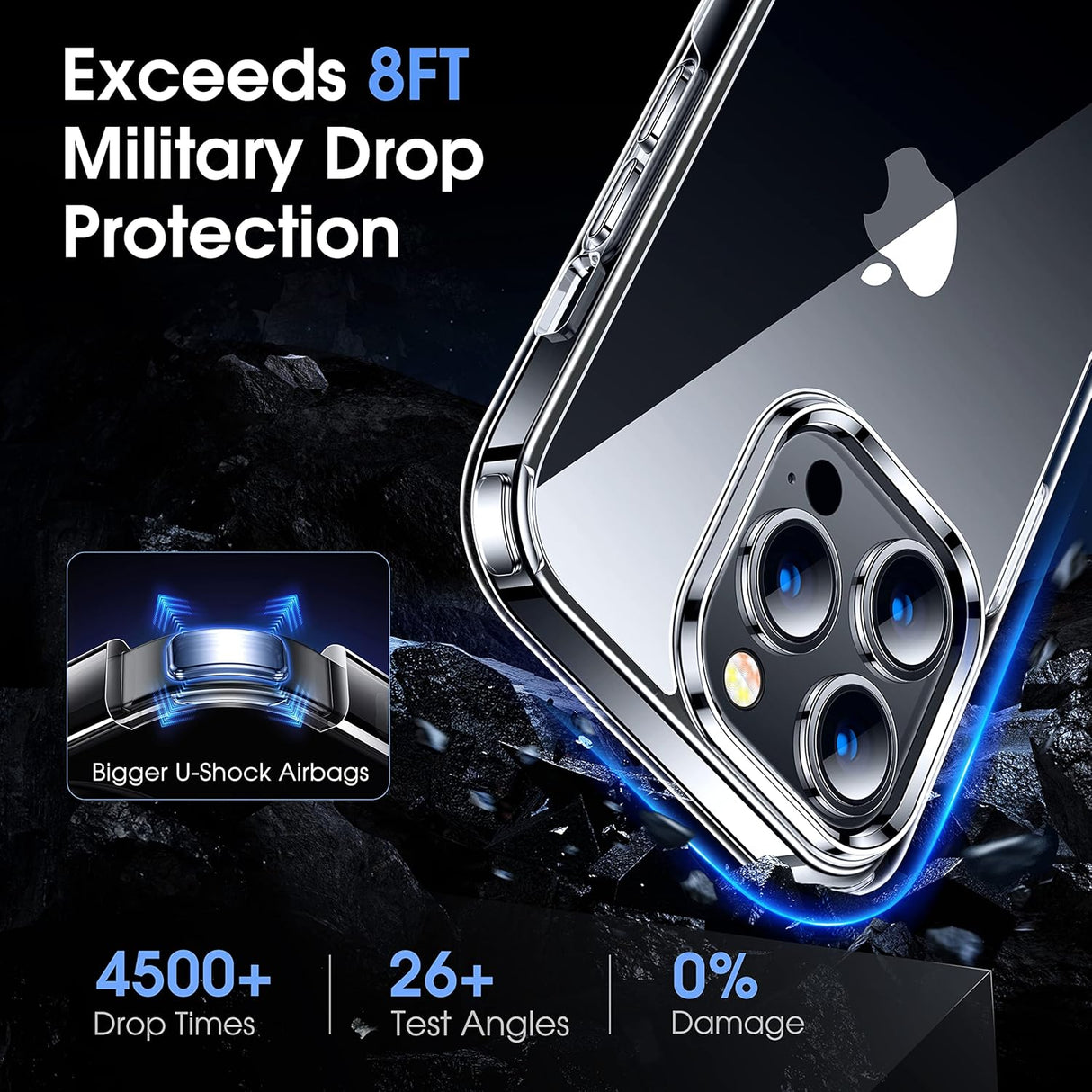 Funda transparente celular protectora a prueba de golpes