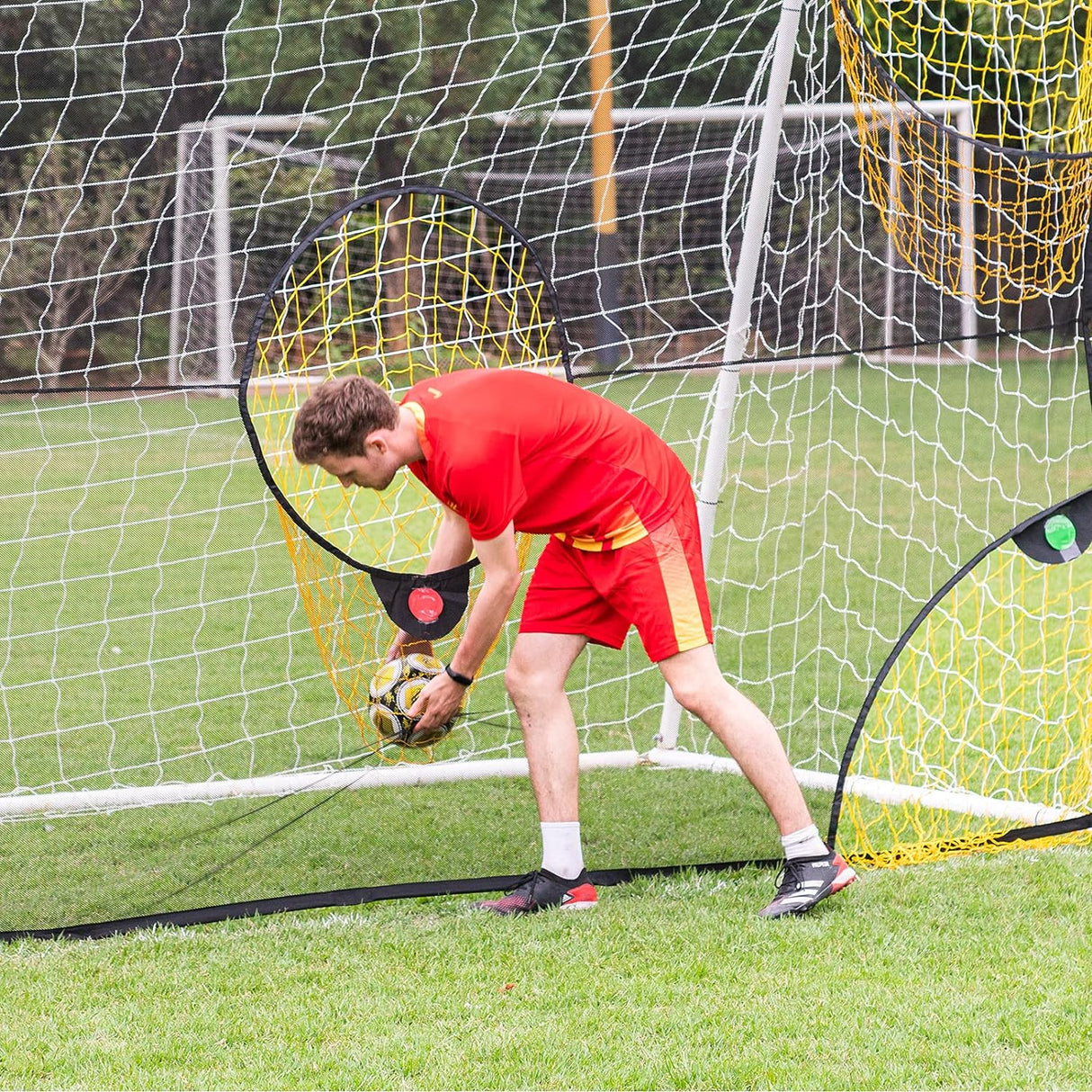 Red de Gol para Fútbol con Zonas de Puntuación Destacadas