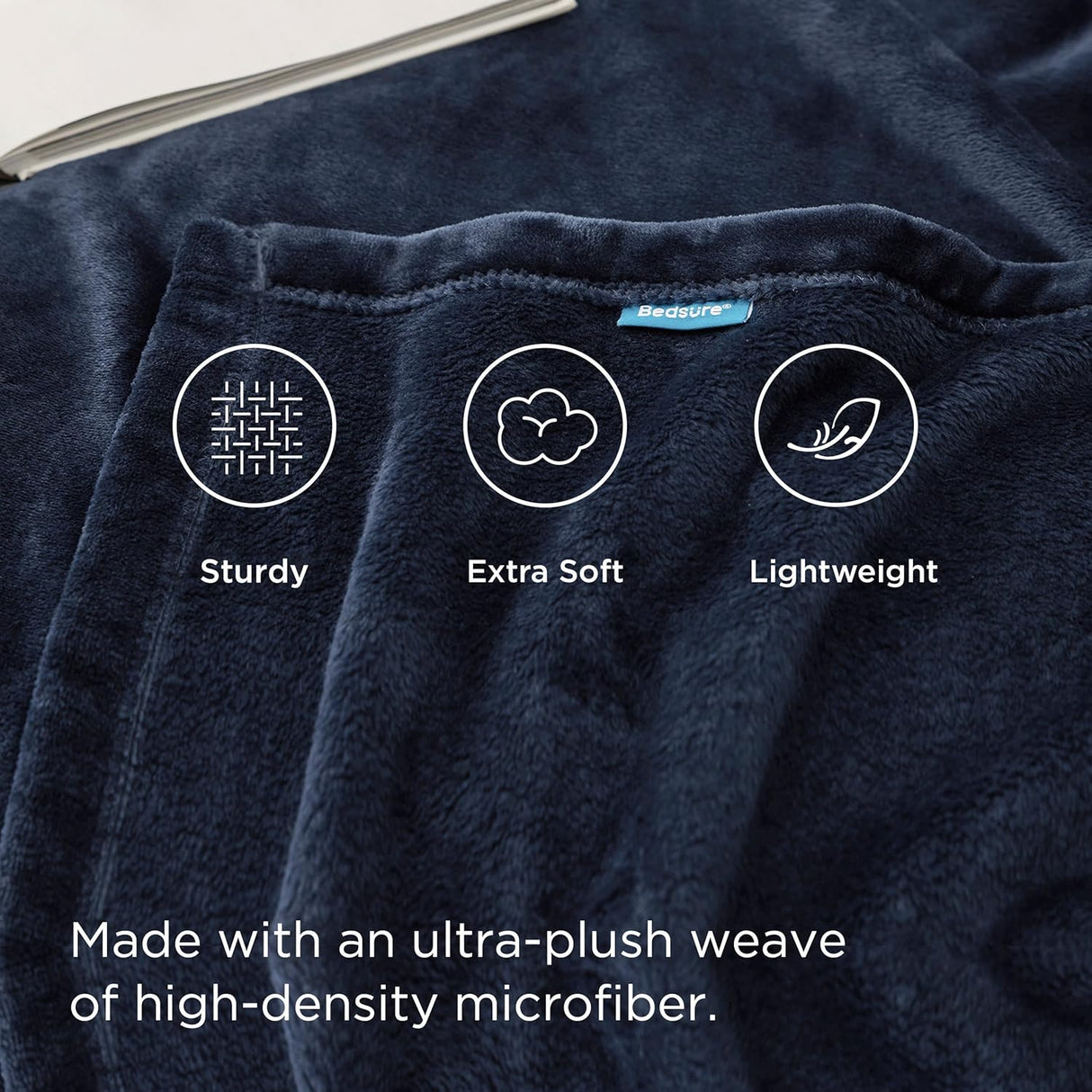 Manta Fleece Bedsure Queen Suave y Ligera 90x90 pulgadas