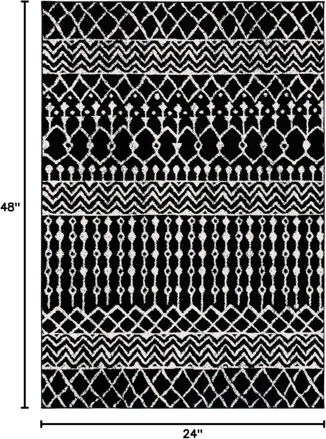 Alfombra de acento, diseño boho marroquí, modelo TUL270Z