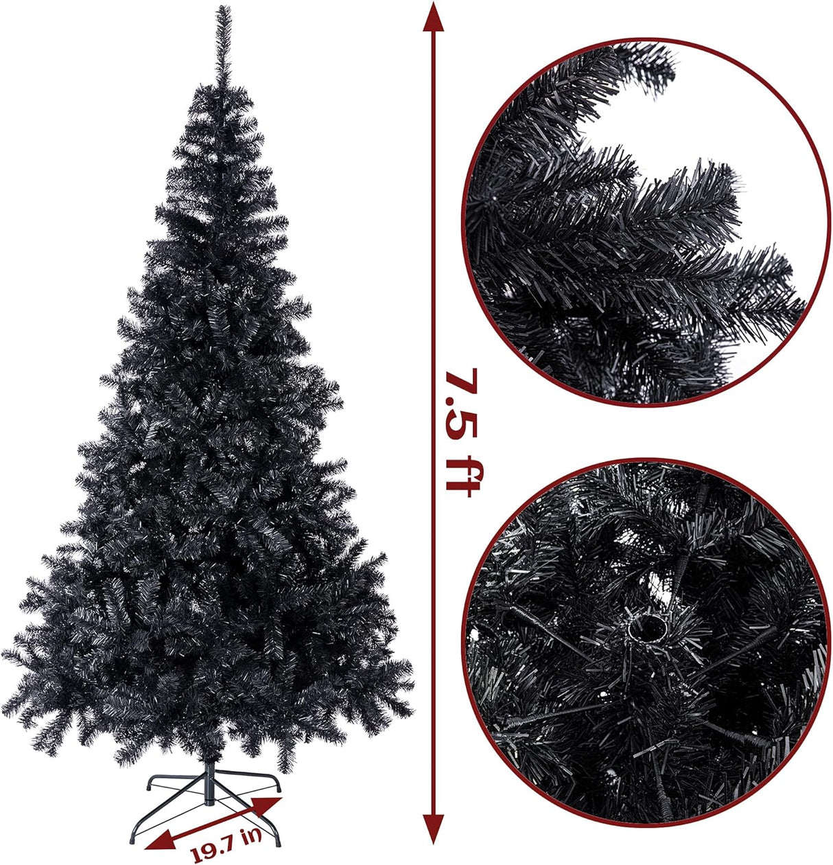 Árbol de Navidad Artificial 7.5 Ft Sunnyglade 1400 Puntas