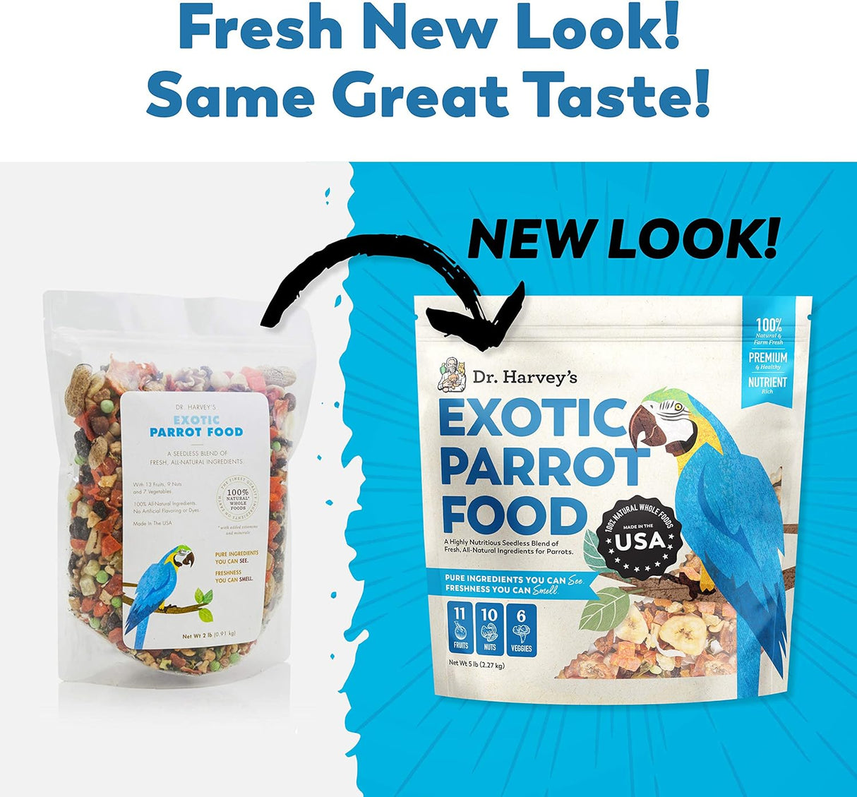 Dr. Harvey's Mezcla de loros exóticos de alimentos naturales