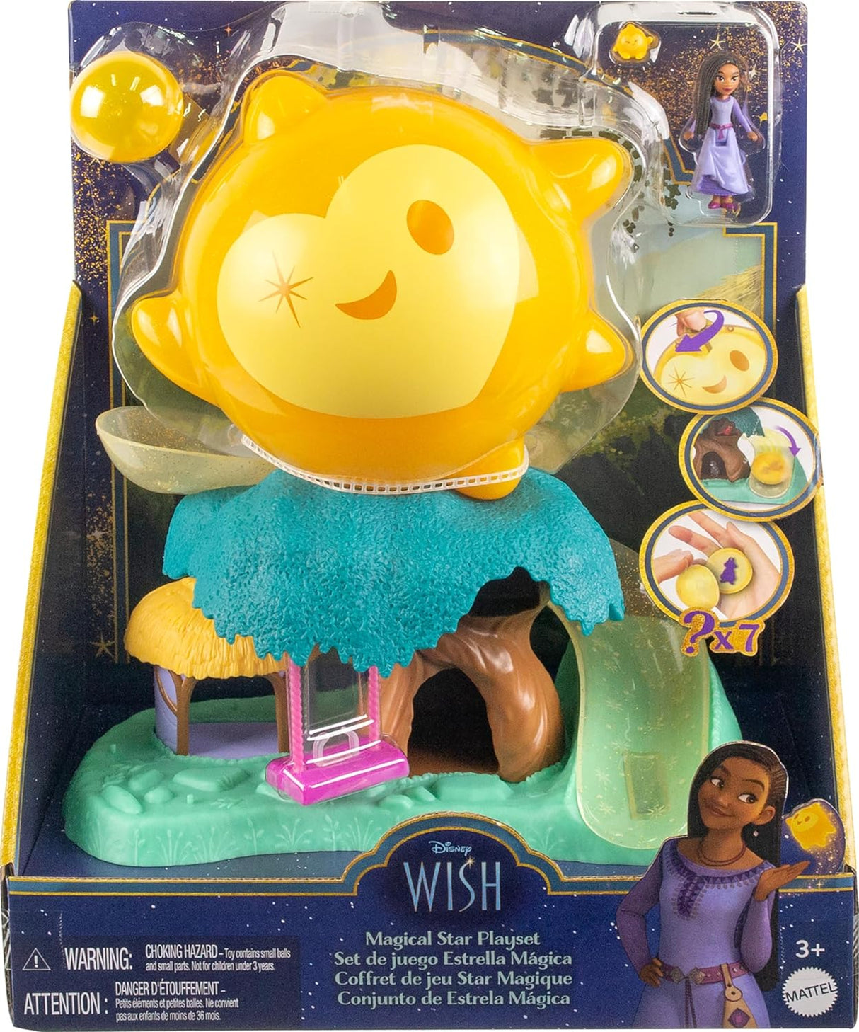 Juguete Mattel Disney Wish Set de Juego Estrella Mágica con Asha y Orbes