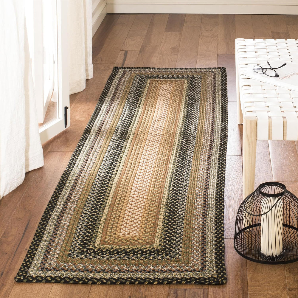 Alfombra Runner Trenzada, Hecha a Mano, Lavable, BRD308A-218