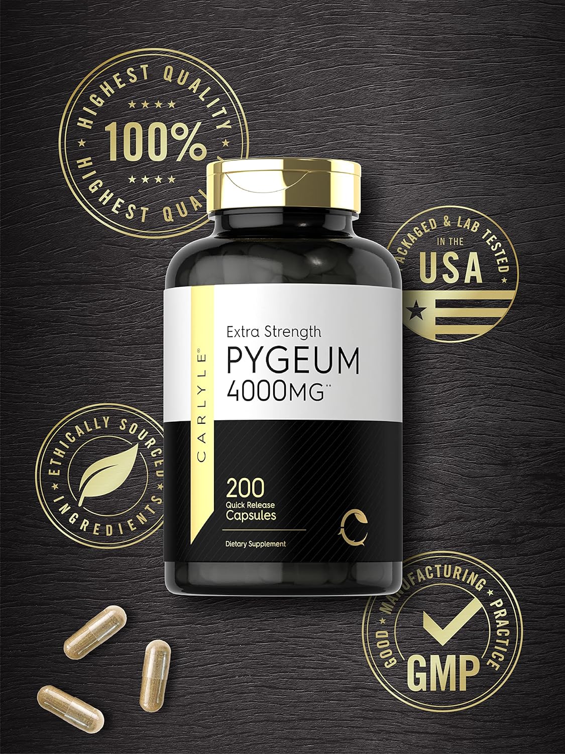Suplemento Carlyle Corteza de Pygeum africanum 1500 mg 200u