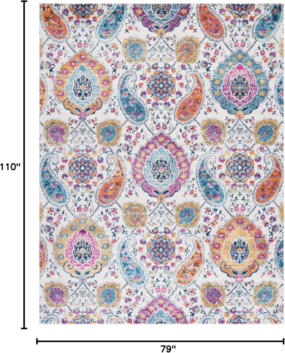 Alfombra Safavieh Madison, Diseño Paisley, Fácil Cuidado, MAD600B