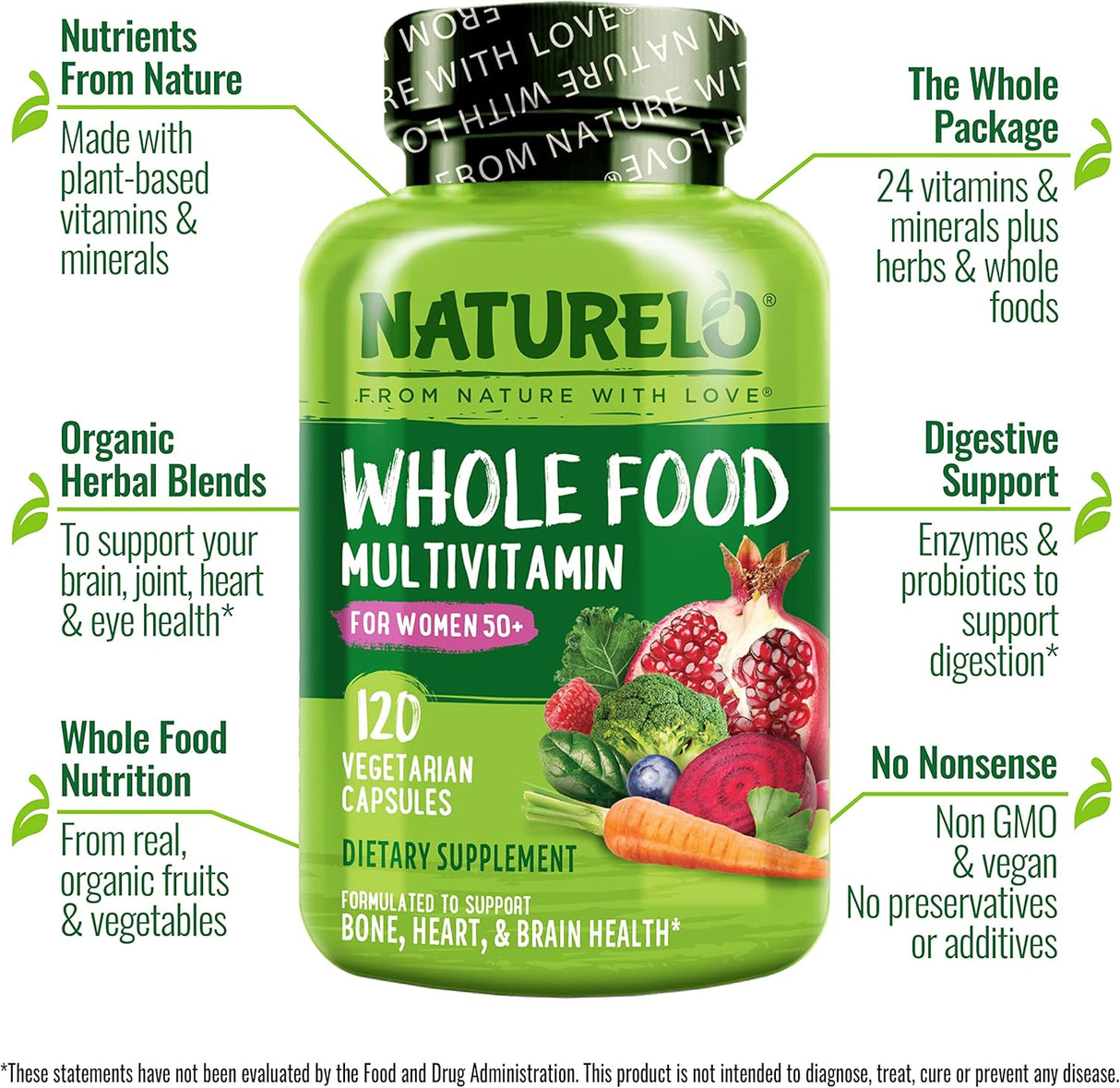 Suplemento Multivitamina de alimentos integrales para mujer