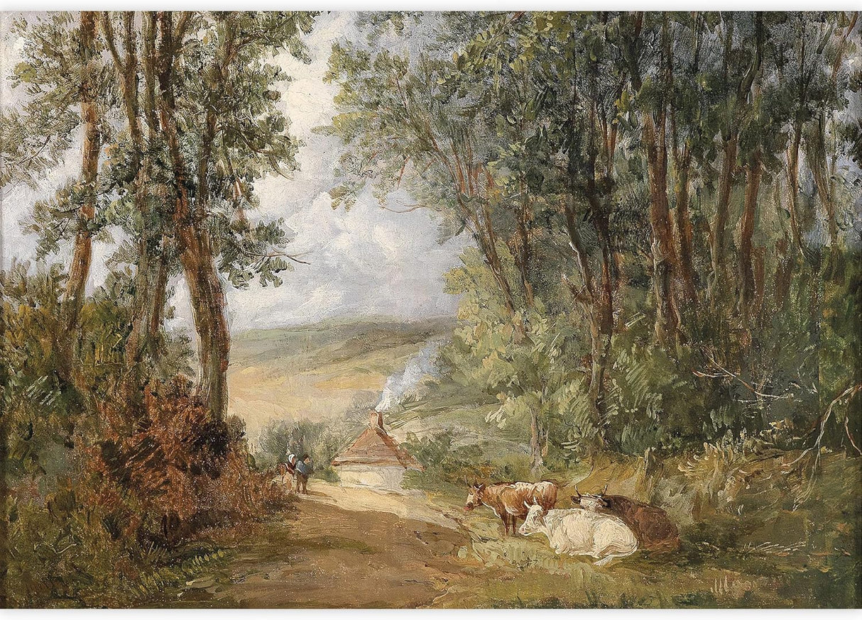 IDEA4WALL Adhesivo mural removible pueblo del bosque