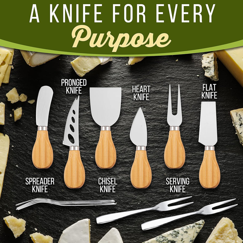 Bandeja de queso de bambú minimalista NutriChef PKCZBD93