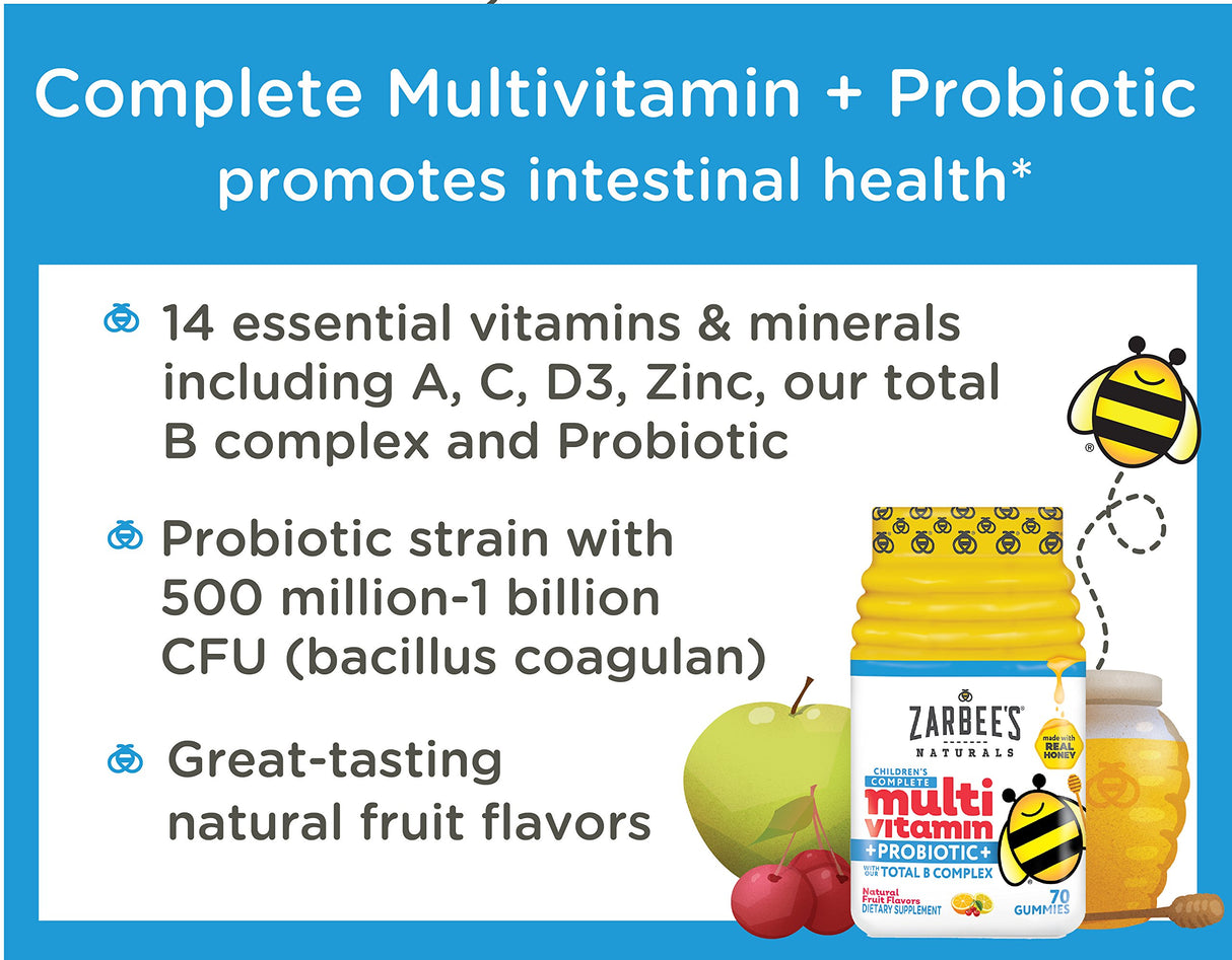 Gomitas probióticas multivitamínicas completas para niños