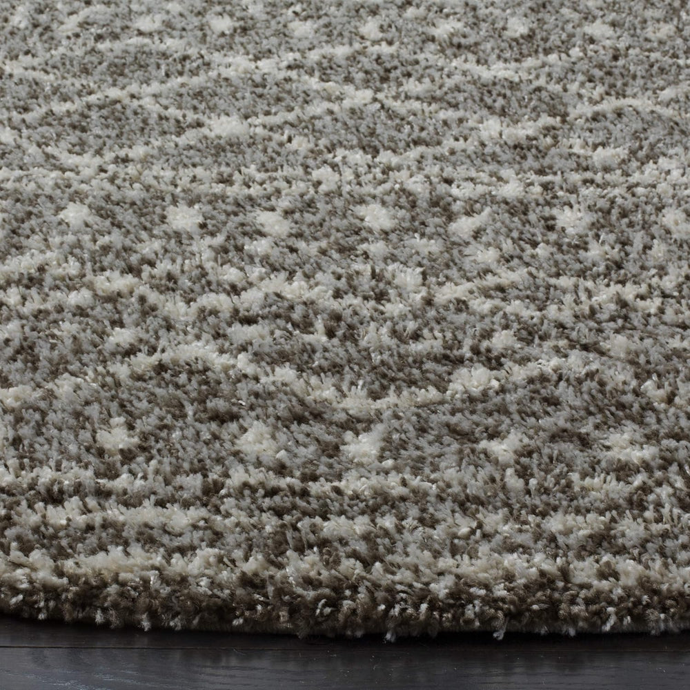 Alfombra Redonda Shag, Diseño Marroquí, 1.6 Pulgadas de Grosor