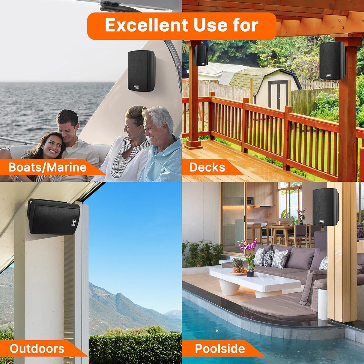 Parlantes para el hoga montaje pared PYLE-HOME PDWR52BTBK