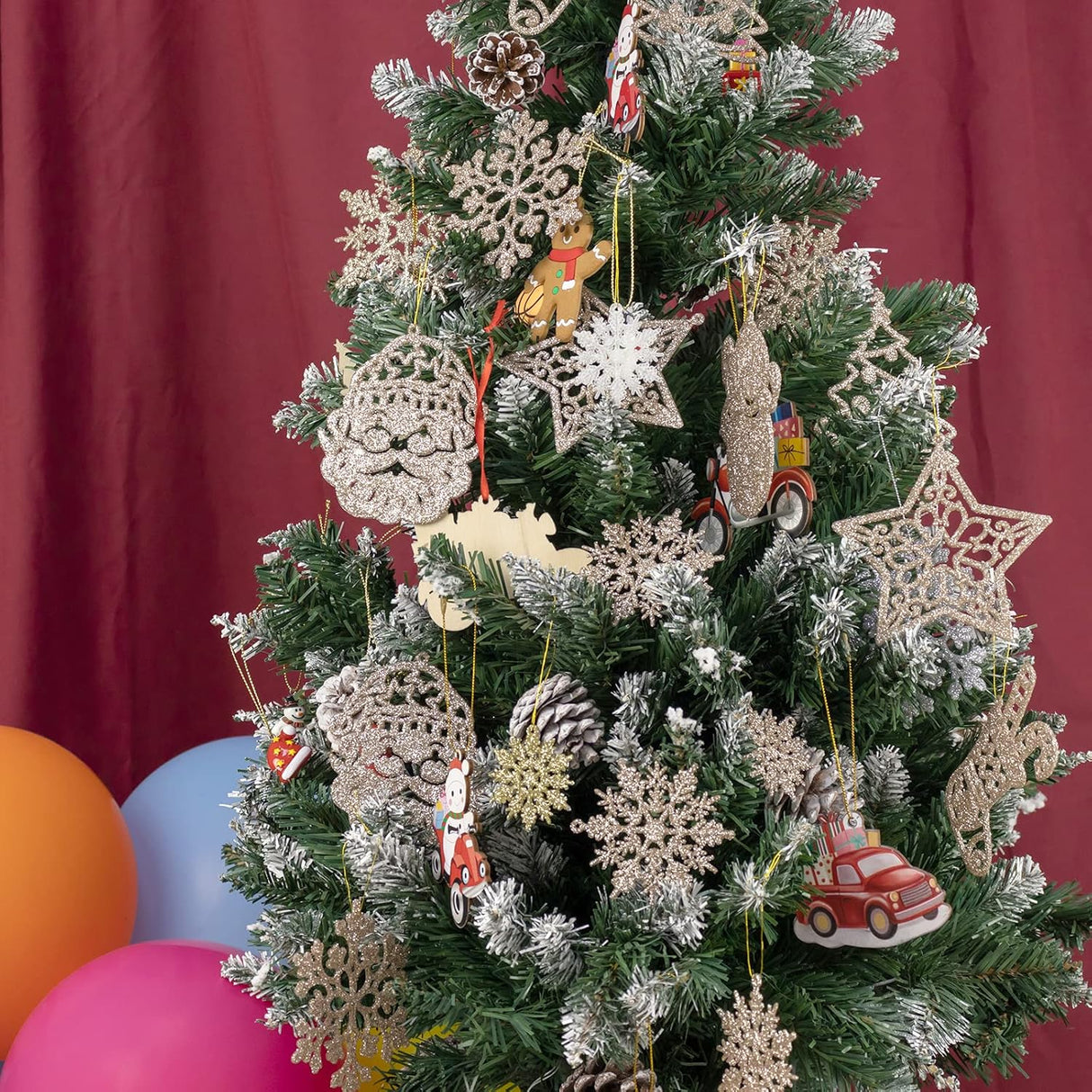 Set de 42 Adornos de Árbol de Navidad - Decoraciones Festivas
