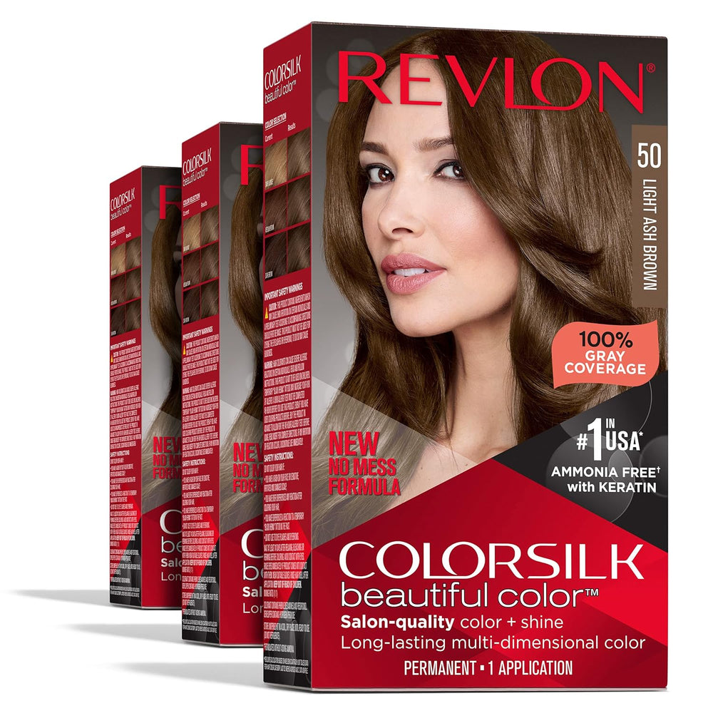 Tinte permanente para cabello marrón ceniza claro 050