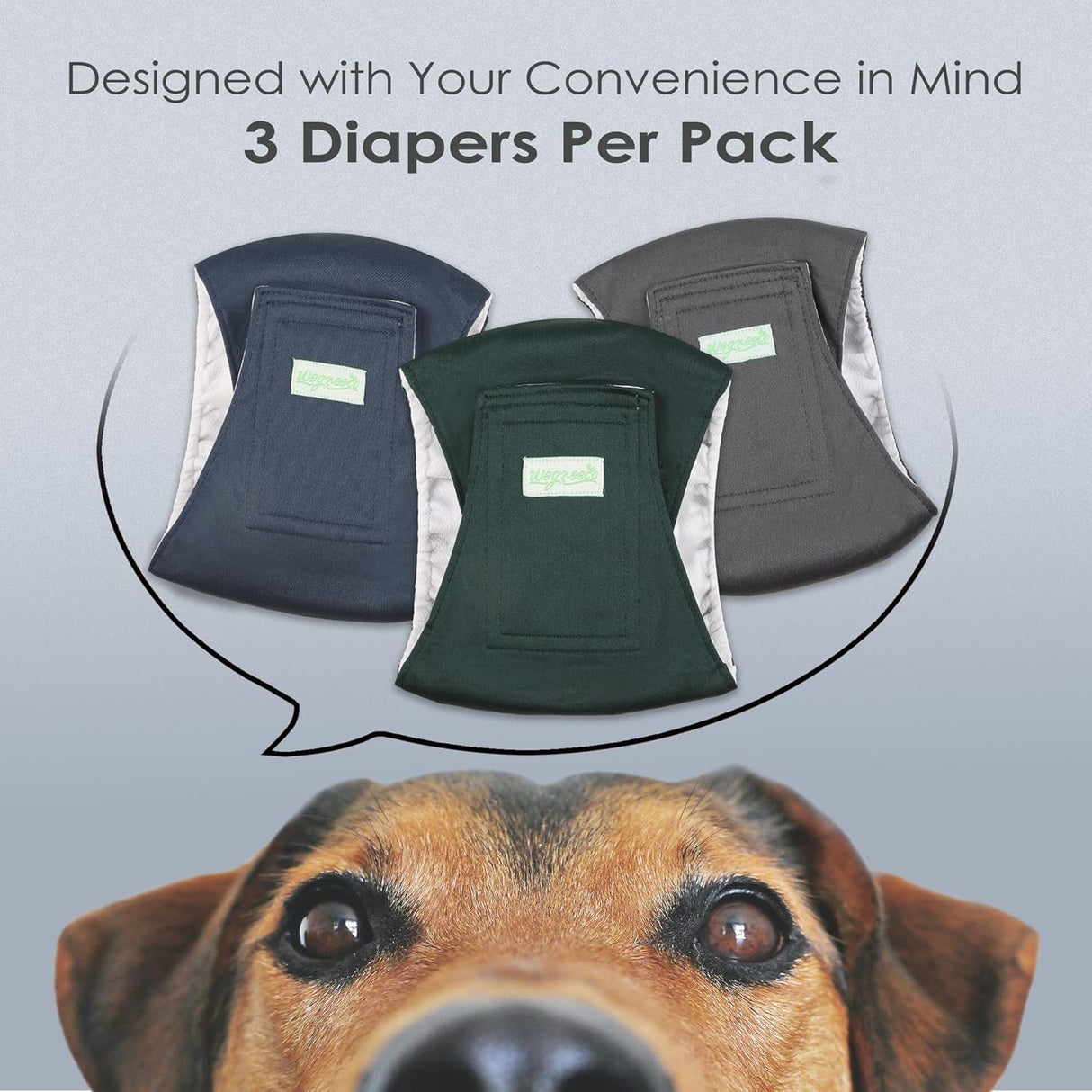 wegreeco Pañales lavables el vientre (azul, verde, carbón, S)