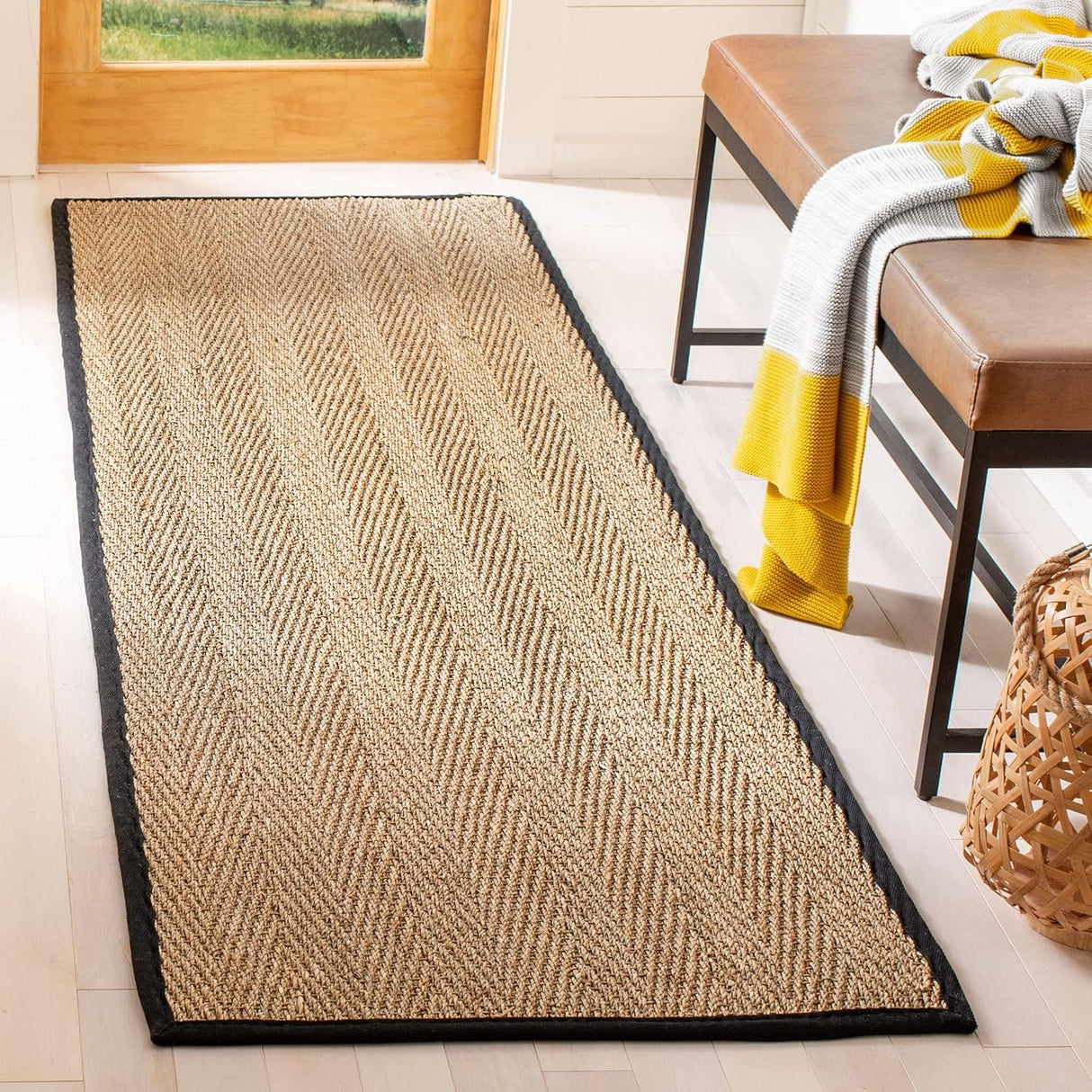 Runner de fibra natural Safavieh, diseño espiga, NF115C