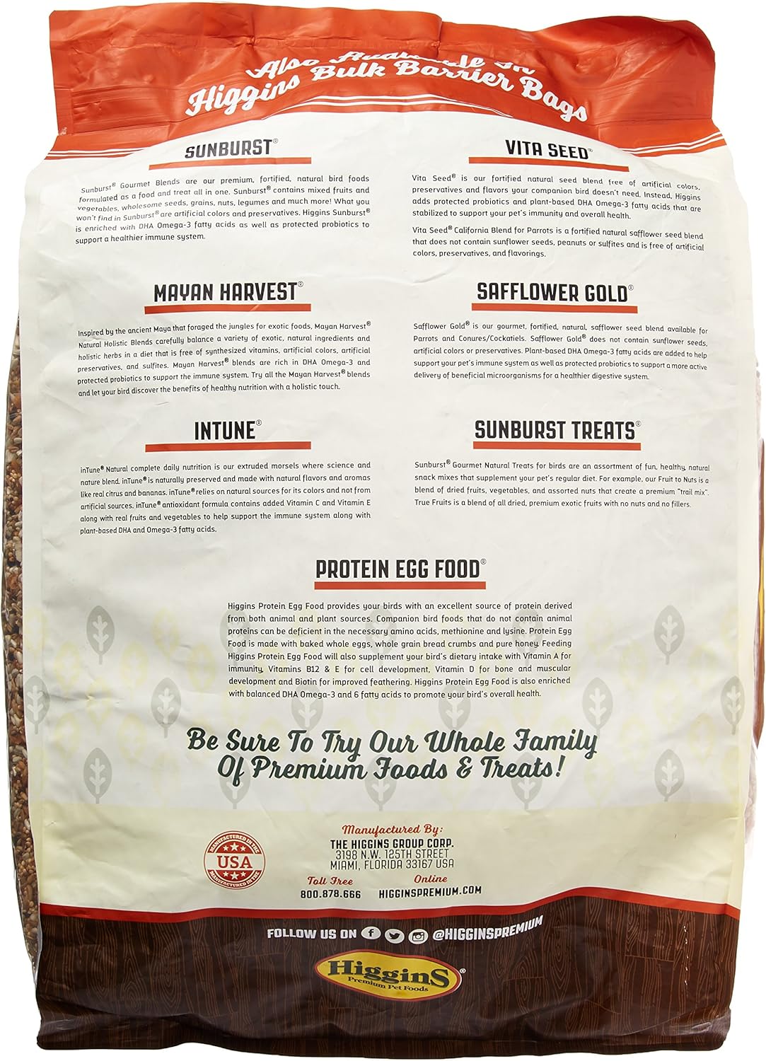 Higgins 466125 Safflower Gold Alimento natural , 25 libras