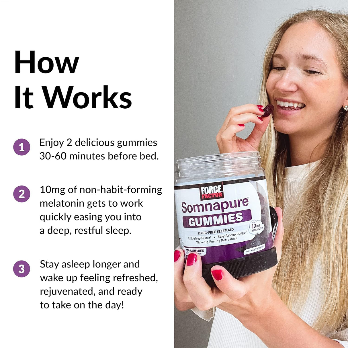 suplemento de ayuda para dormir que no forma hábito 120 und