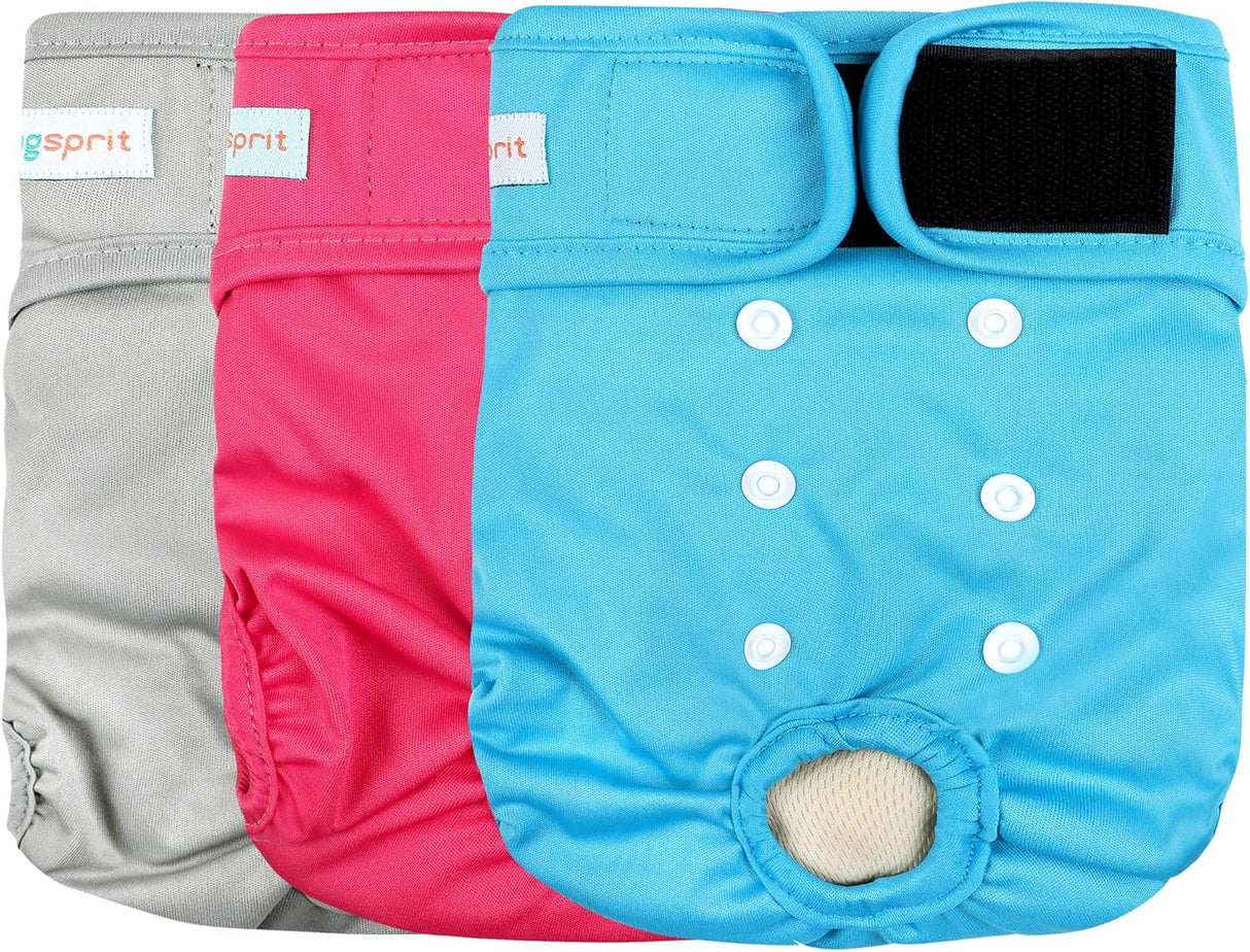 Langsprit Pañales lavables perras (paquete de 3) – Pañales reutilizables