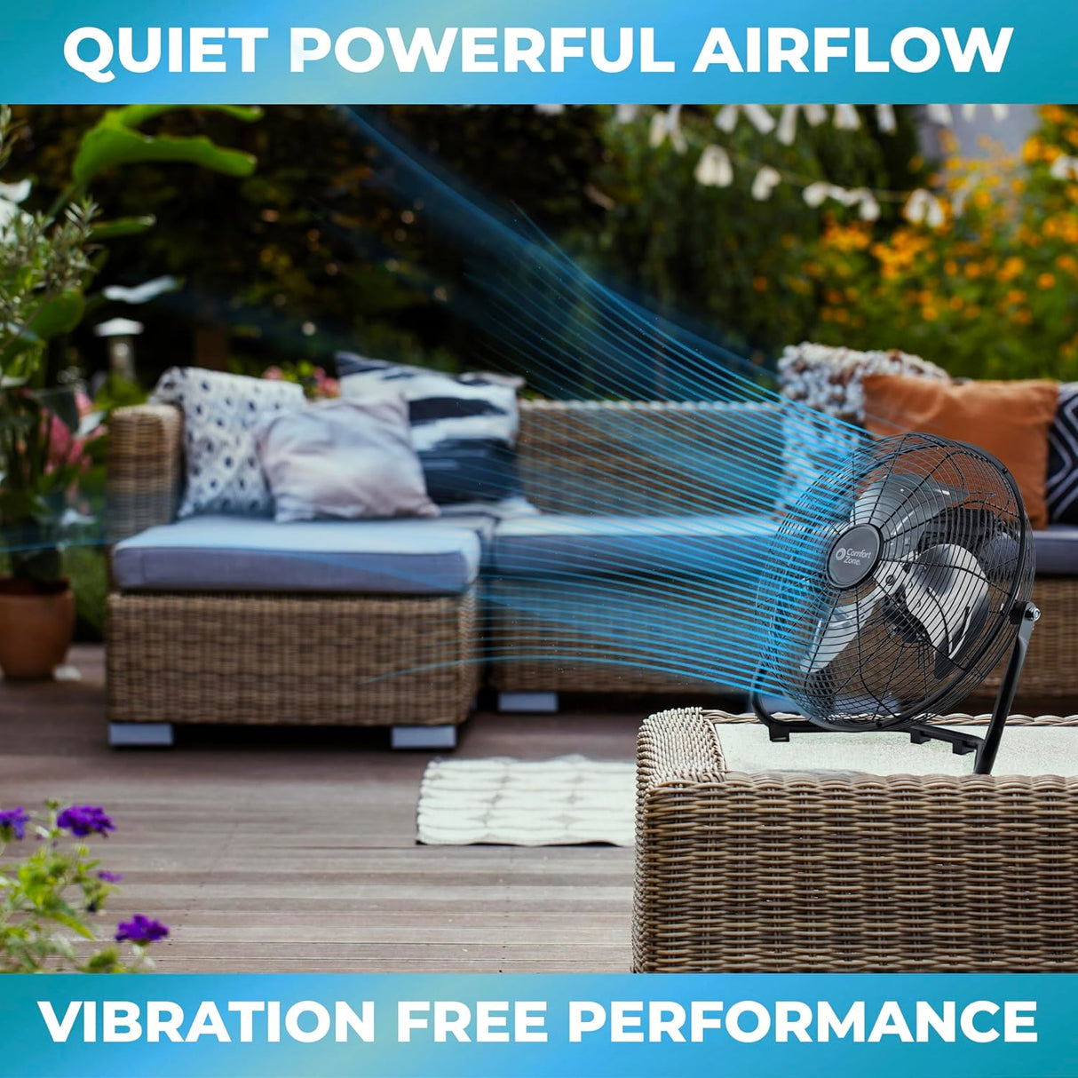 Ventilador Alta Velocidad Comfort Zone CZHV12B 3 Velocidades 12