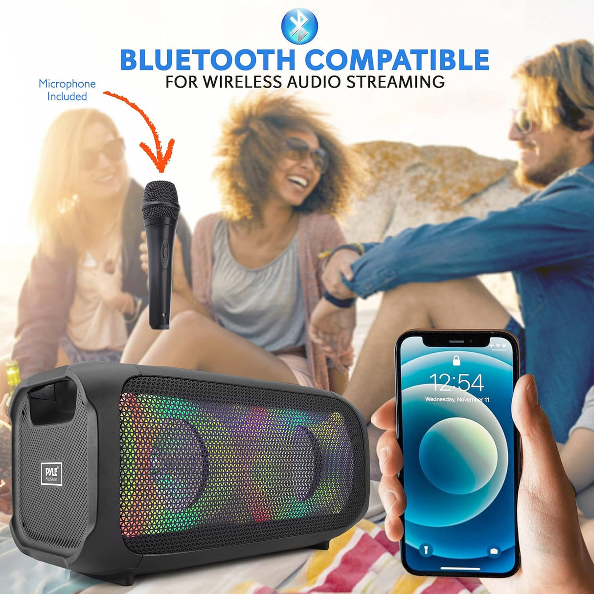 Parlante Portátil inalámbrico PYLE-HOME PPHP265DJB