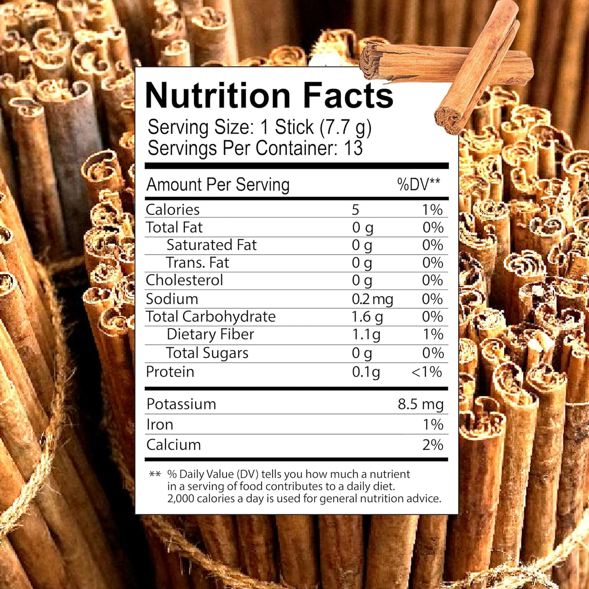 Canela Ceylán Orgánica, Premium de Sri Lanka, Sin OGM, 100g