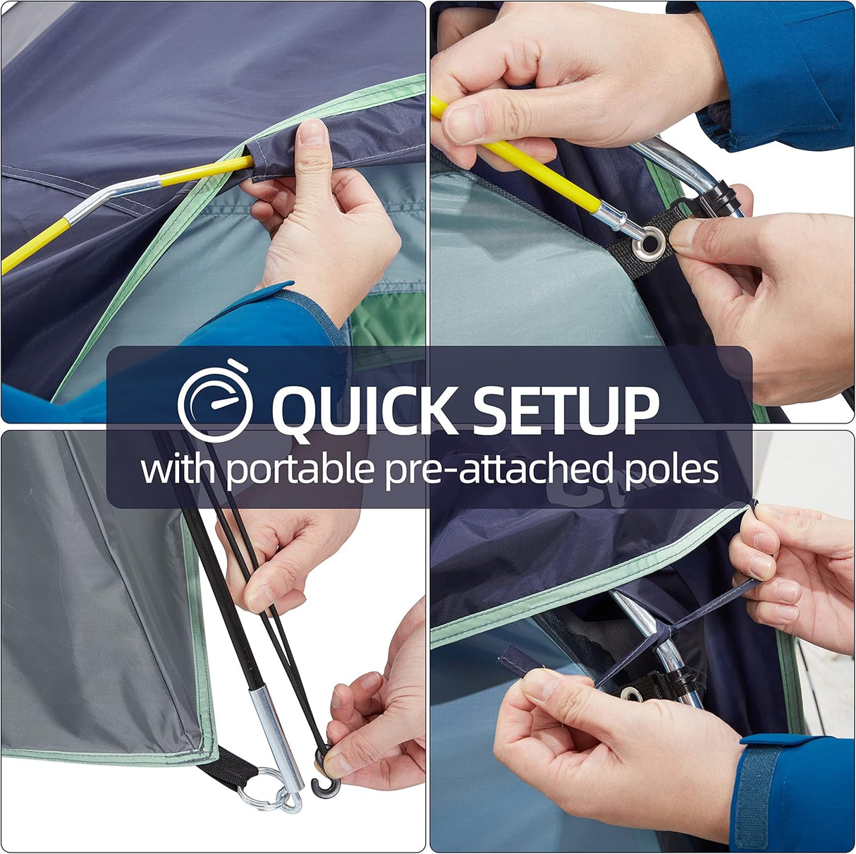 Tienda CAMEL CROWN Tents 4/6/8 Pers. Impermeables Rápido Montaje