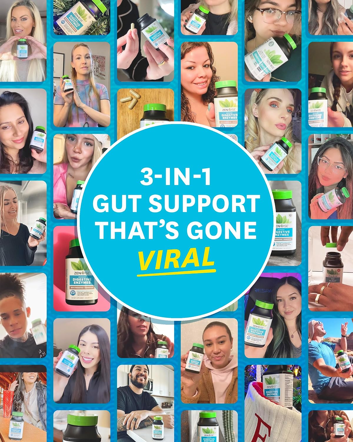 Suplemento Enzimas digestivas probióticos y prebióticos