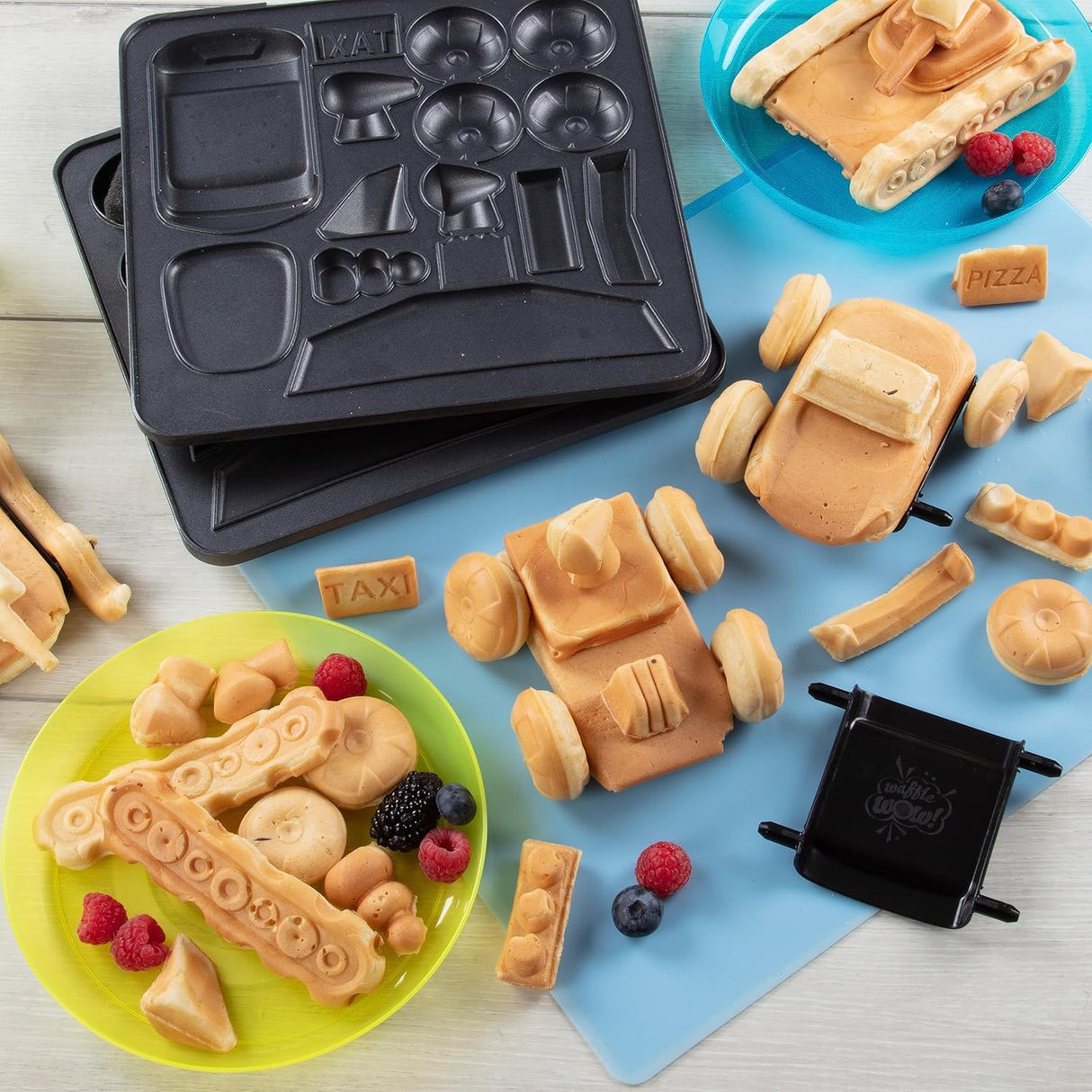 Waffle Maker Auto Body Shop - Placas Removibles y Antiadherente