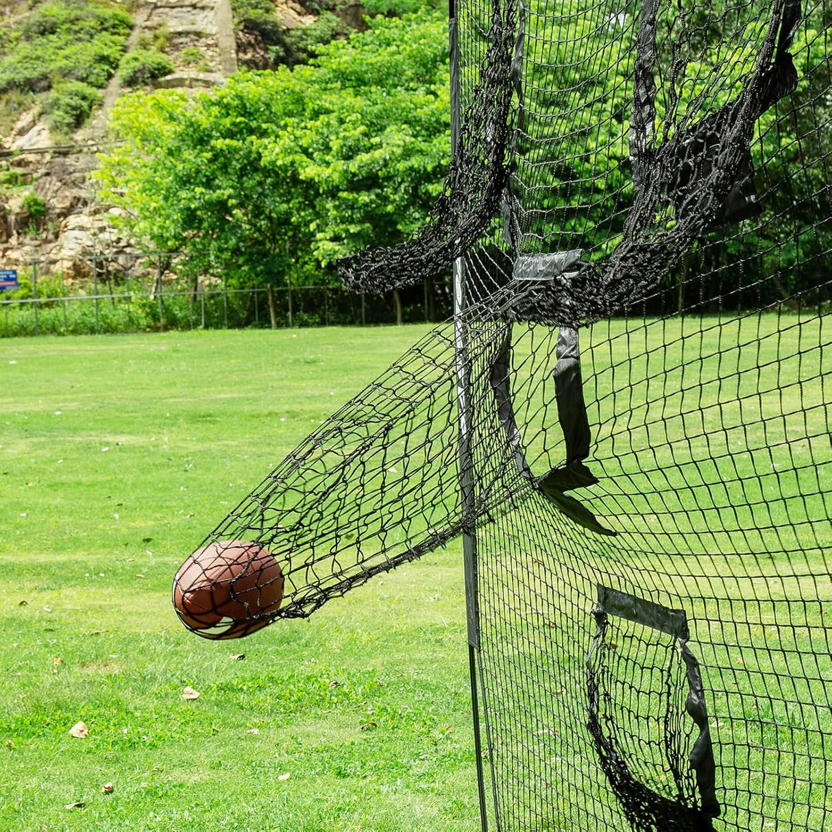 Red de Fútbol 8x8 ft con 4 Bolsillos de Puntería para Entrenamiento