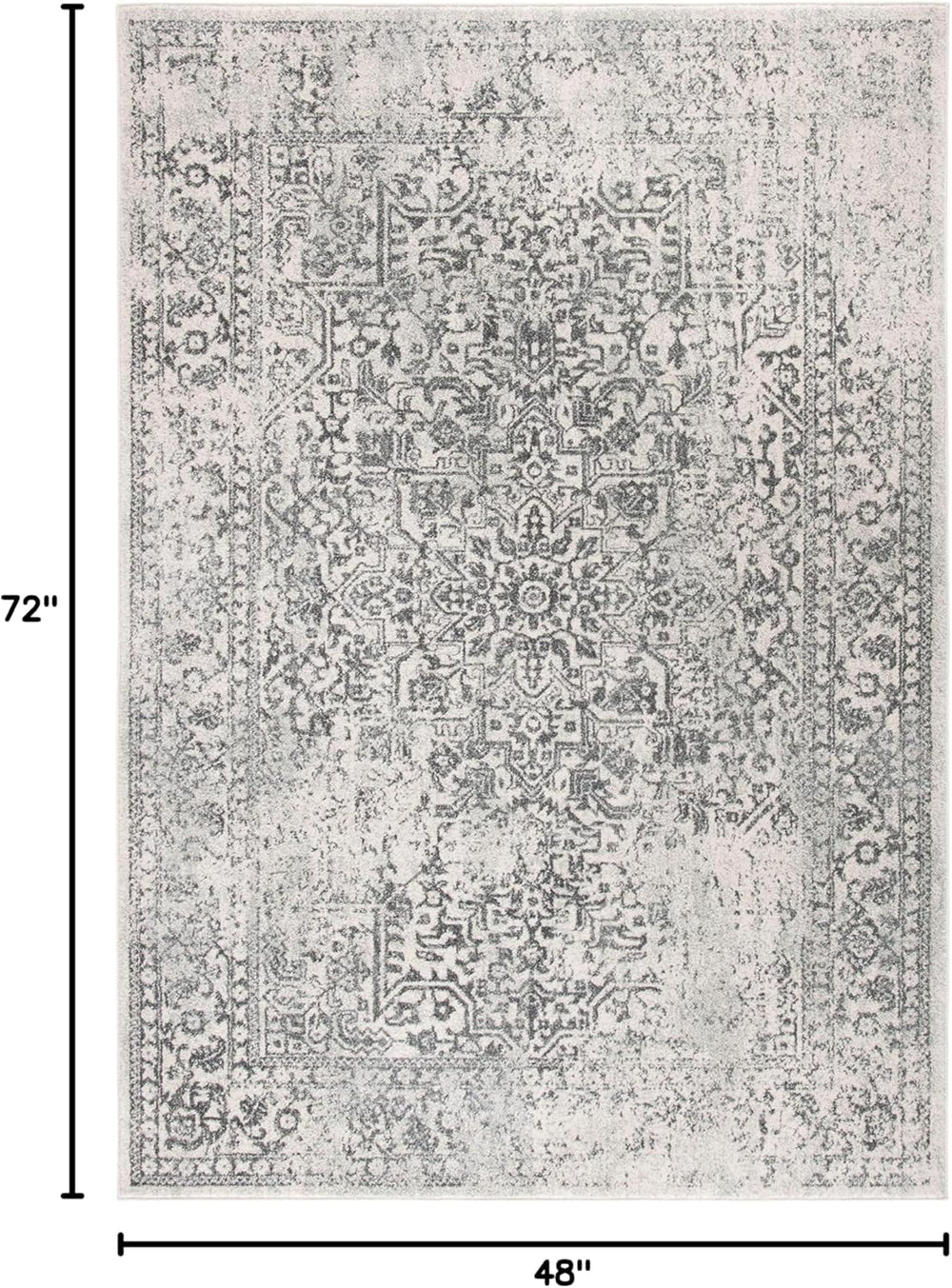 Alfombra Oriental Desgastada 4' x 6' EVK256F