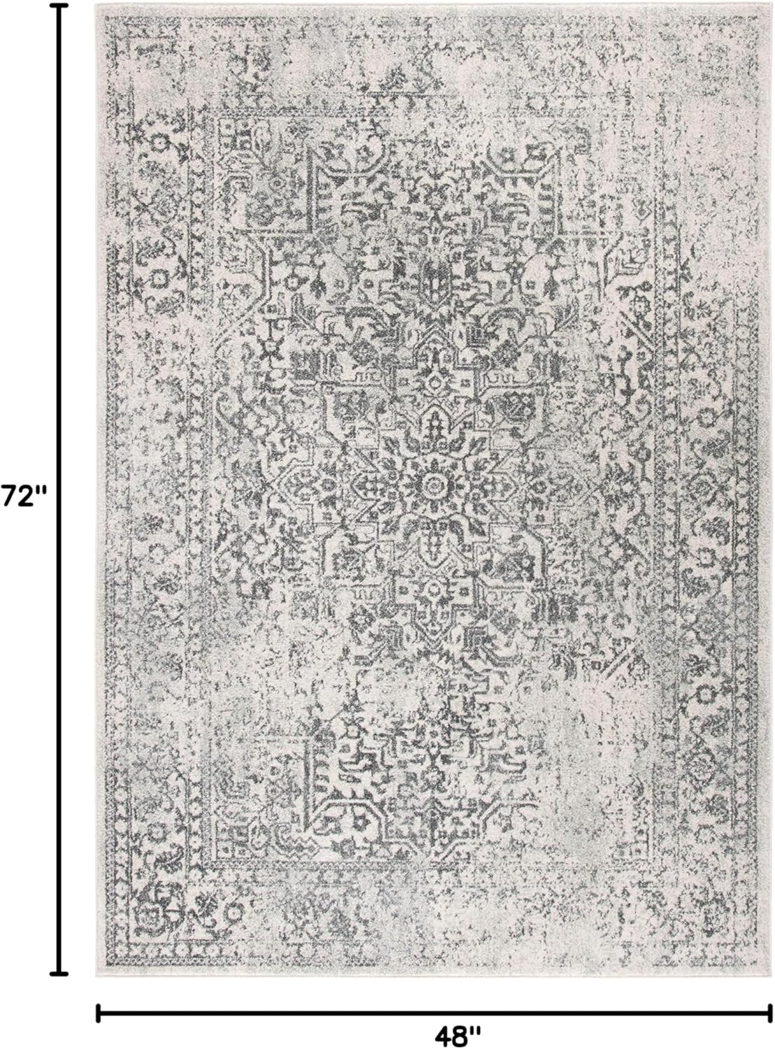 Alfombra Oriental Desgastada 4' x 6' EVK256F