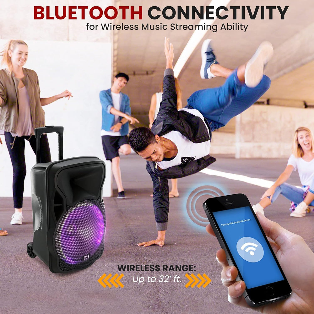 Altavoz PA portátil Bluetooth de 300 W PYLE-PRO PPHP1251BW