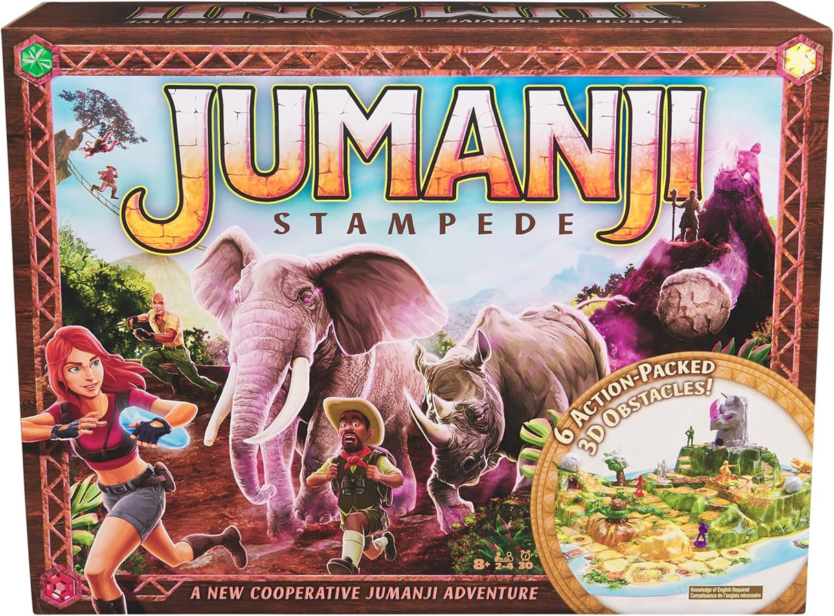 Juego de mesa Jumanji Stampede de Spin Master, cooperativo